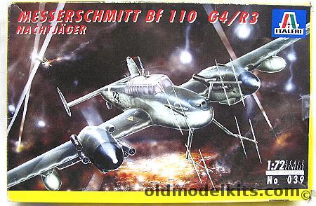 Italeri 1/72 TWO Messerschmitt Bf-110 G4/R3 Nachtjager - NJG5/II Gruppe St. Dizier 1944 / NJG1/II Gruppe Arnhem 1944 / NJG1 Gelsenkirchen 1945, 039 plastic model kit